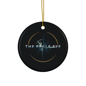 Ceramic Ornament — 'The Eagle Eye' Compass Logo Holiday Ornament